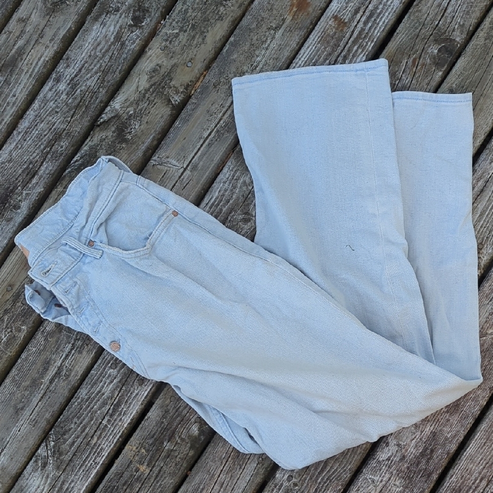 MOTHER Light Wash Flare Jeans